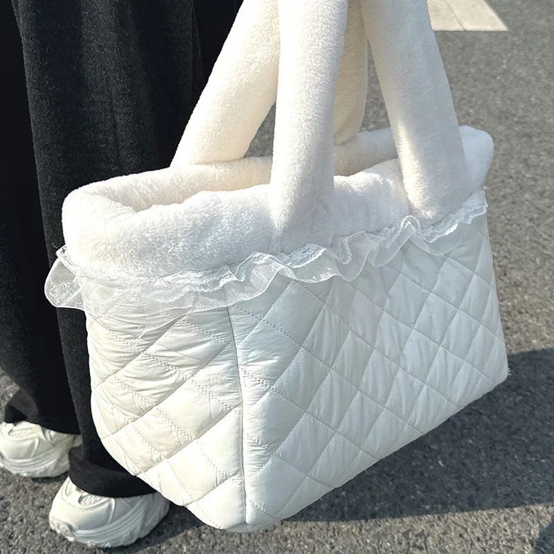 Bolso transportín cálido para gatos – Felpa coreana, nailon y tafetán - imagen 5