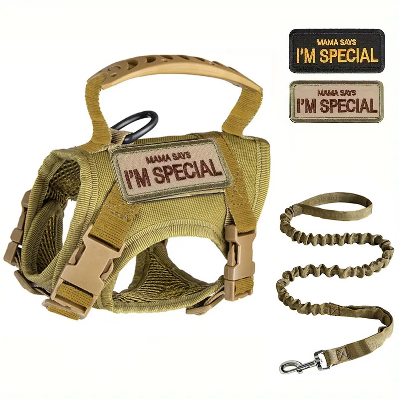Chaleco militar táctico para perros y gatos con arnés y correa - imagen 5