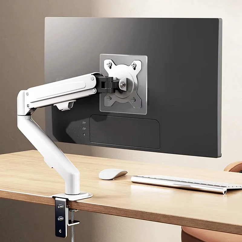 Soporte para Monitor LCD LED de escritorio, extensión de brazo, adaptador VESA, soporte fijo, soporte de pantalla para VESA de 75 o 100mm, sin orificio de montaje - imagen 3