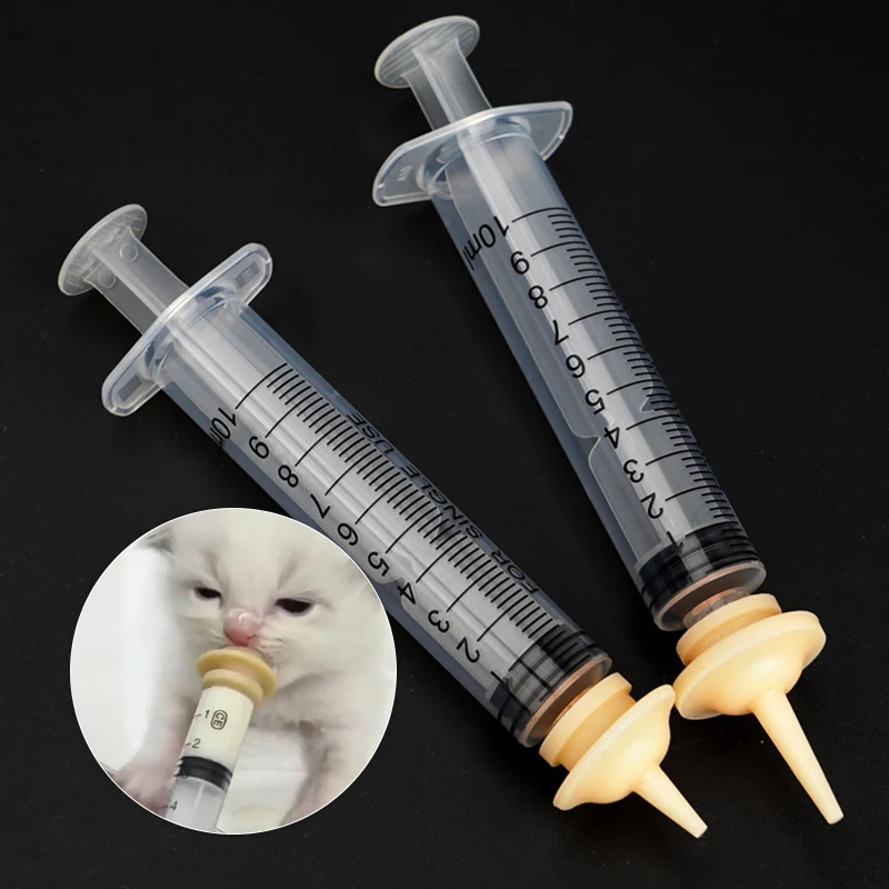 Jeringa Oral para alimentación de pájaros y mascotas, chupete de alimentación para perros y gatos, tetina de alimentación para mascotas recién nacidas, jeringa cuentagotas para medicina, 1ml-10ml - imagen 3