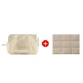beige bag and mat