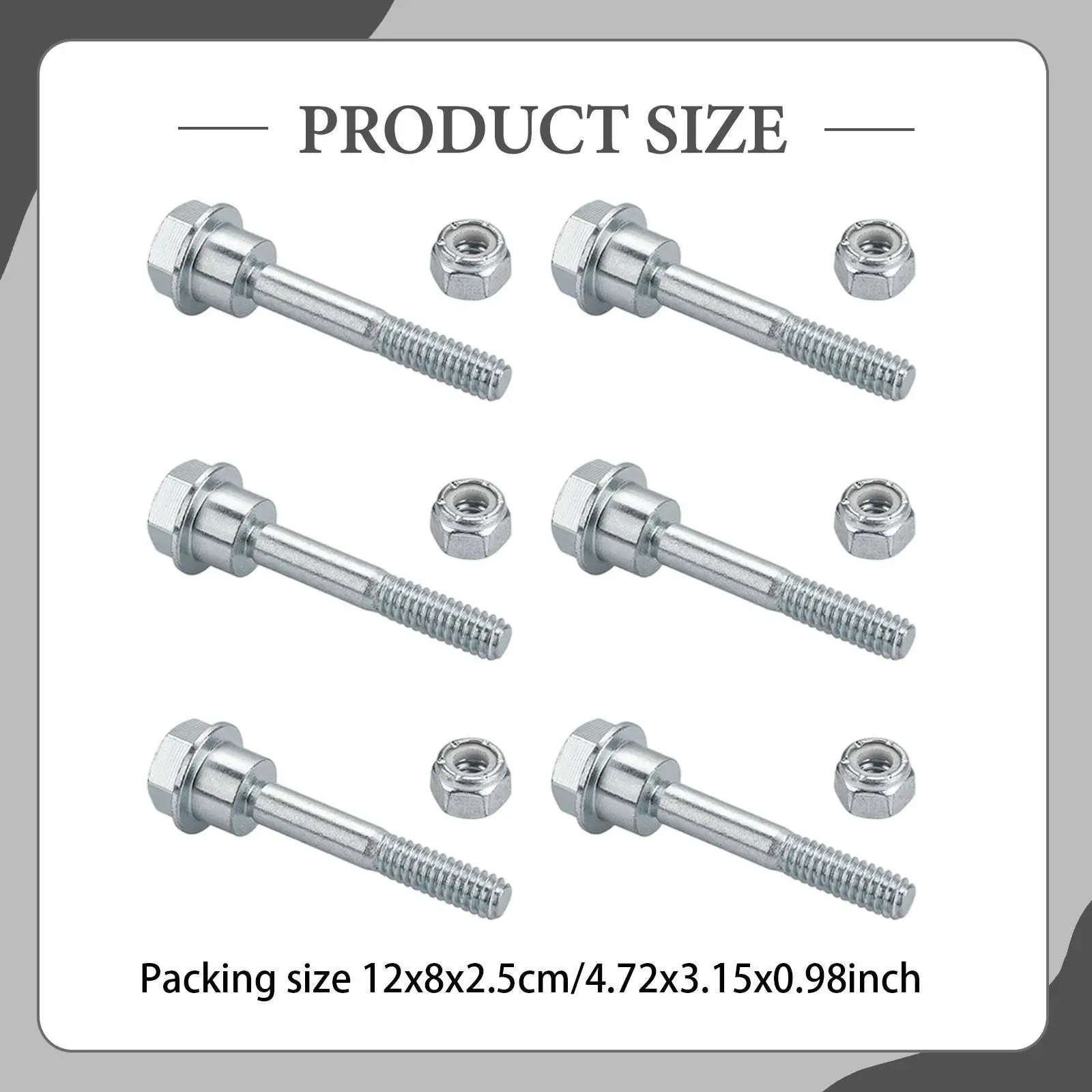 6 Pieces Snow Throwers Shear Bolts and Nuts Heavy Duty Supplies Equipment High Performance Accessories for Replacement
