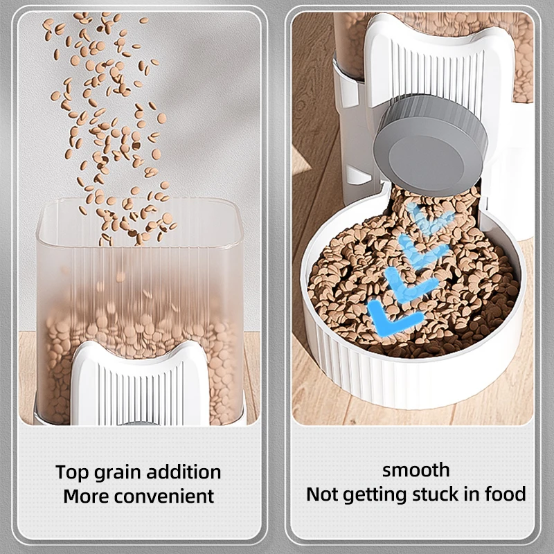HOOPET-dispensador automático para perros y gatos, botella de agua y comida, cuenco para gatos, alimentación y beber, cuenco de alimentación para mascotas, suministros para mascotas - imagen 3