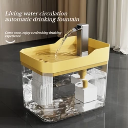 Fuente de agua para gatos con filtro – Bebedero automático silencioso