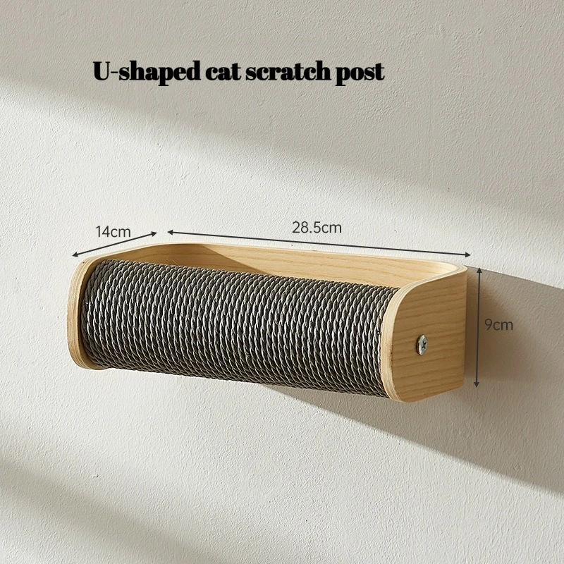 Marco de escalada para gatos montado en la pared, plataforma de salto de madera maciza para dormir, muebles DIY, trampolín para gatitos, juguete para rascar - imagen 3