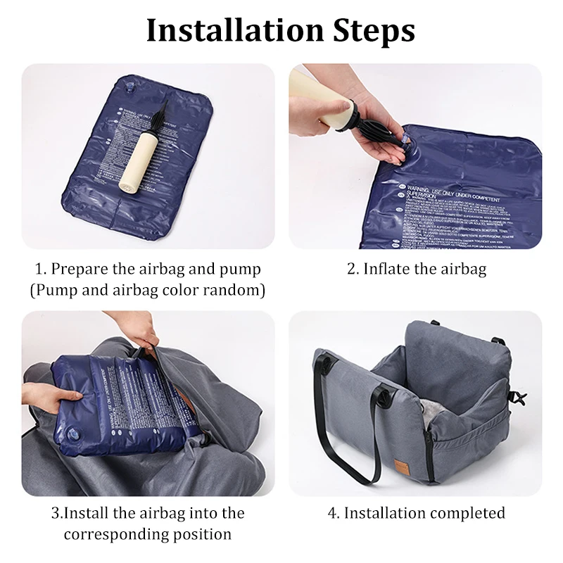 Almohadilla de coche para mascotas, arena portátil para perros y gatos, asiento de transporte seguro y cómodo, enrollado e impermeable - imagen 3