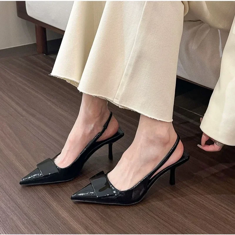 Sandalias de tacón alto con hebilla cuadrada para mujer – Elegantes de verano - imagen 5