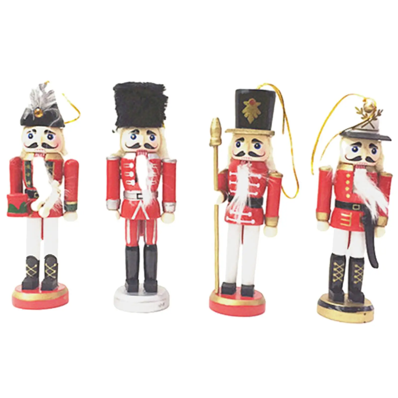 4x Christmas Nutcracker Hanging Decor Gift Creative Reusable Decorative Charm Xmas Tree Decor Xmas Tree Nutcracker Pendants