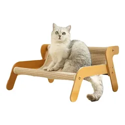 Alfombra de repuesto para cama de gatos - hamaca rascador de lino