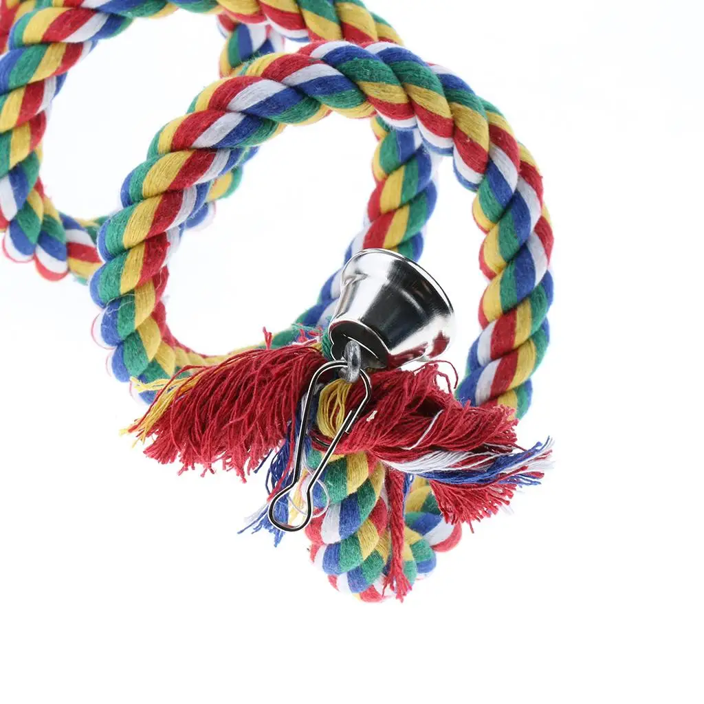 Bird Spiral Rope Perch Cotton Parrot Swing Climbing Standing Toys