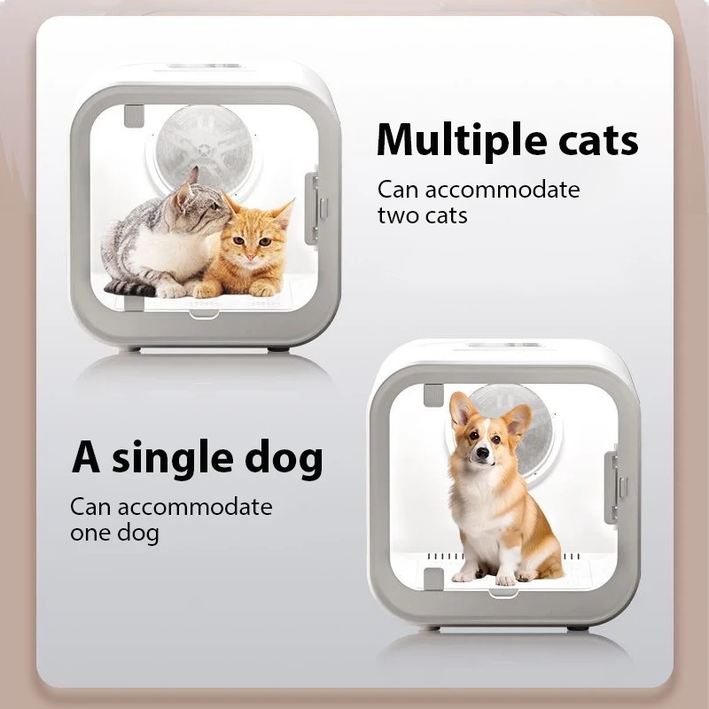 Caja secadora para mascotas de gran capacidad de 70 litros 360 °   Máquina secadora automática ultrasilenciosa para perros y gatos, secador de pelo inteligente para el cuidado de mascotas - imagen 5