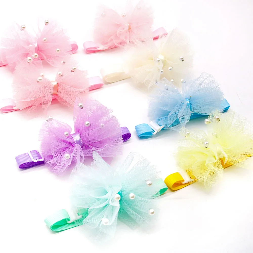 Pajarita de encaje para perros pequeños y gatos, accesorios de aseo para mascotas, 50 unidades - imagen 5