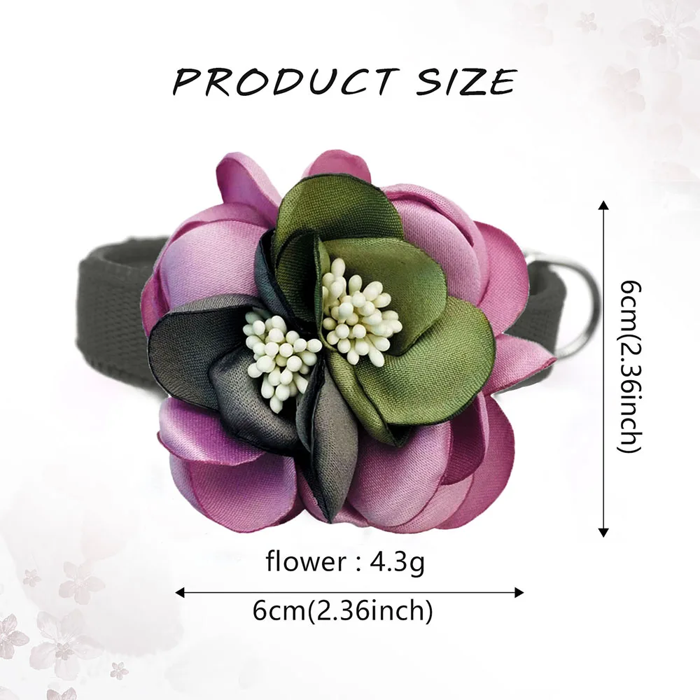 Collar de flores de 50 piezas para mascotas, accesorio extraíble y exquisito para perros, pajarita, accesorios para mascotas, suministros para perros - imagen 3