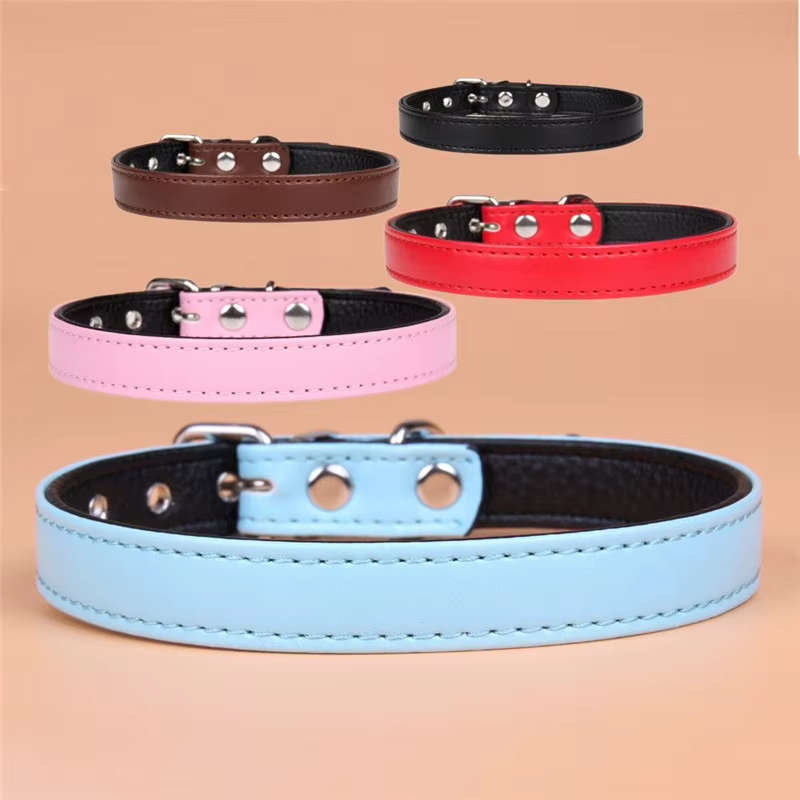 Collar de cuero personalizado para perros y gatos – Ajustable y cómodo - imagen 4