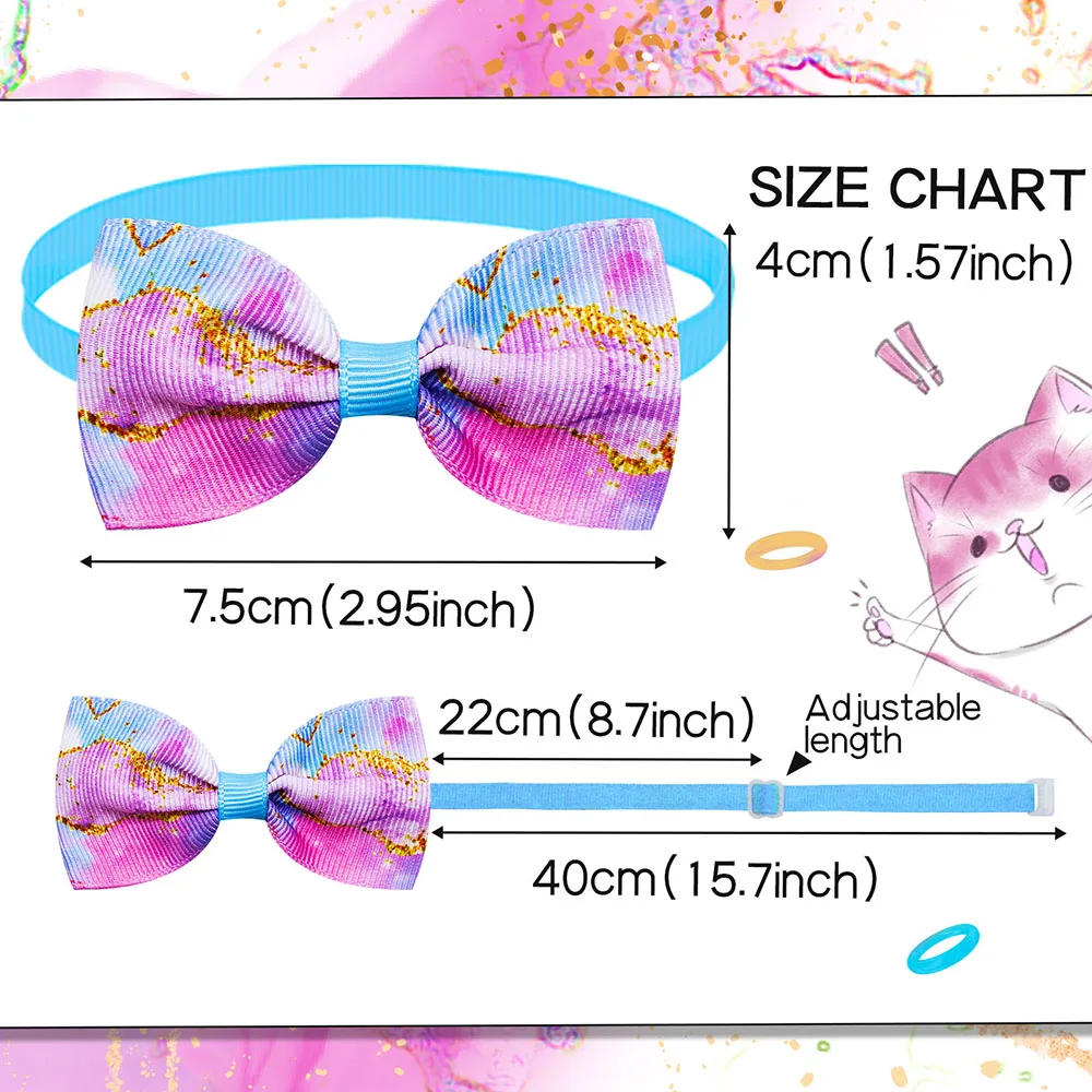 50 Uds. De lazos a granel para perros, pajarita bonita a la moda para perros, pajaritas para perros pequeños y gatos, Collar, productos para el cuidado de mascotas, accesorios para perros - imagen 3