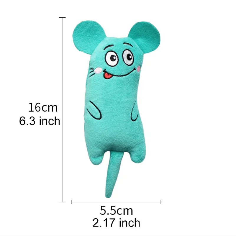 Juguetes de ratón con hierba gatera, divertido juguete interactivo de peluche para gatos, rechinar los dientes, juguetes con hierba gatera para gatito, juguetes para masticar, accesorios para mascotas - imagen 2