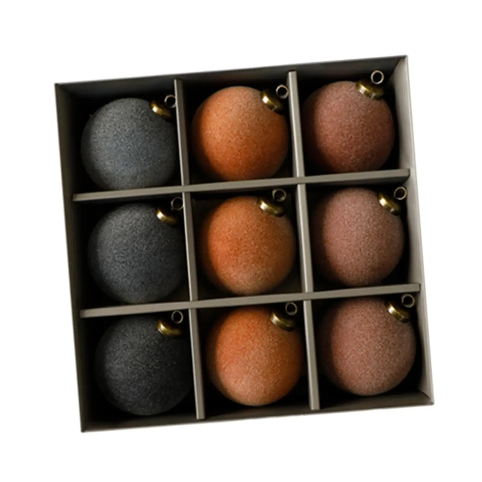 9x Christmas Tree Ornaments Velvet Ball Creative 3.15