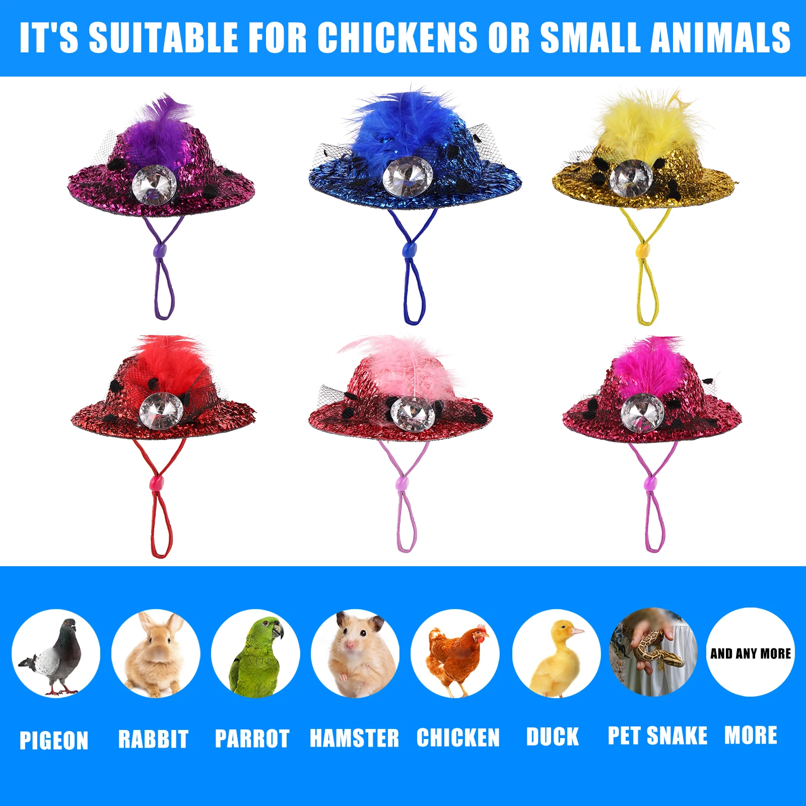Sombrero con protección solar para gallinas – Diseño divertido cómodo - imagen 5