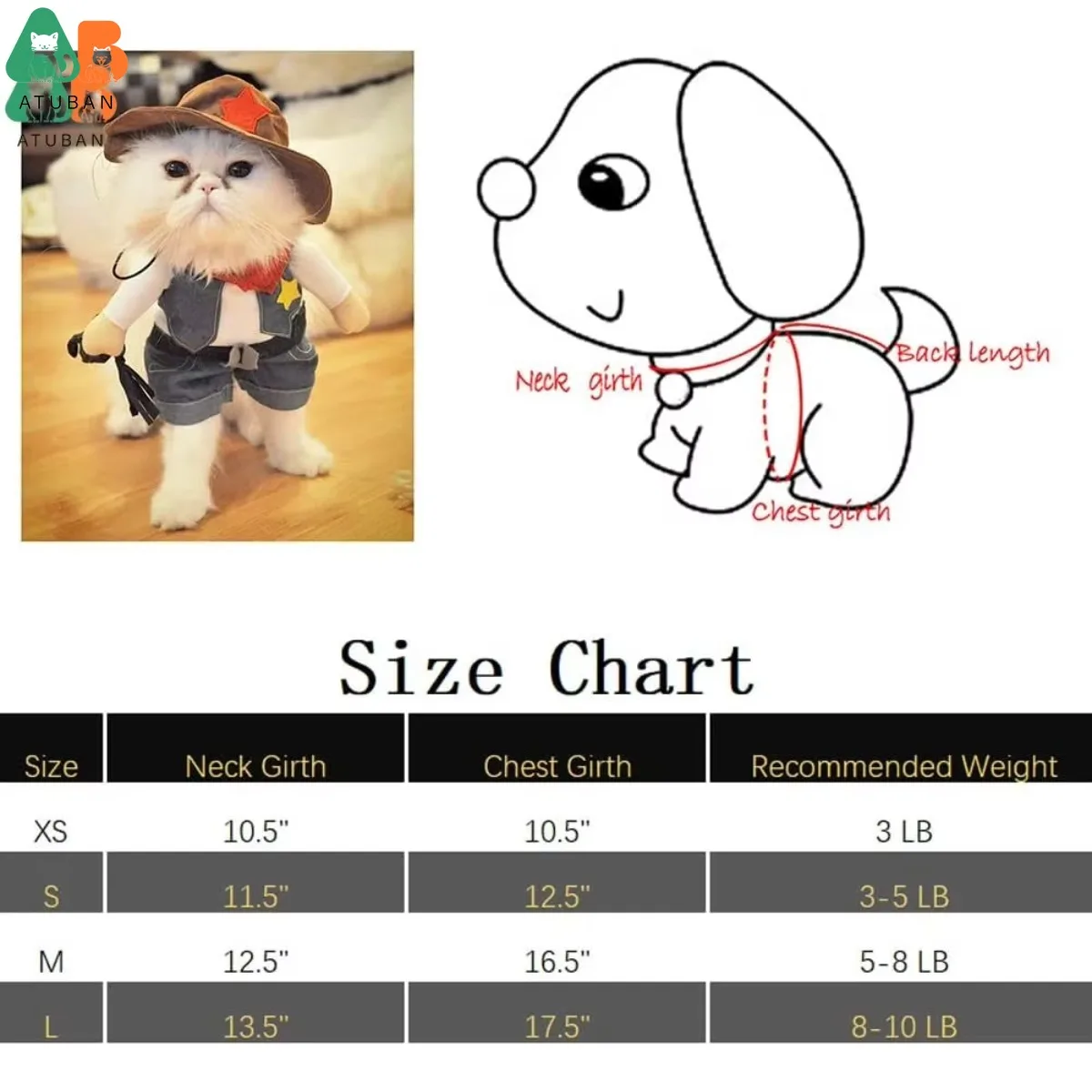 Disfraces de Halloween para perros y gatos, uniforme de vaquero del oeste con sombrero, divertido traje de vaquero para mascotas, disfraz divertido para gatos y perros pequeños - imagen 2