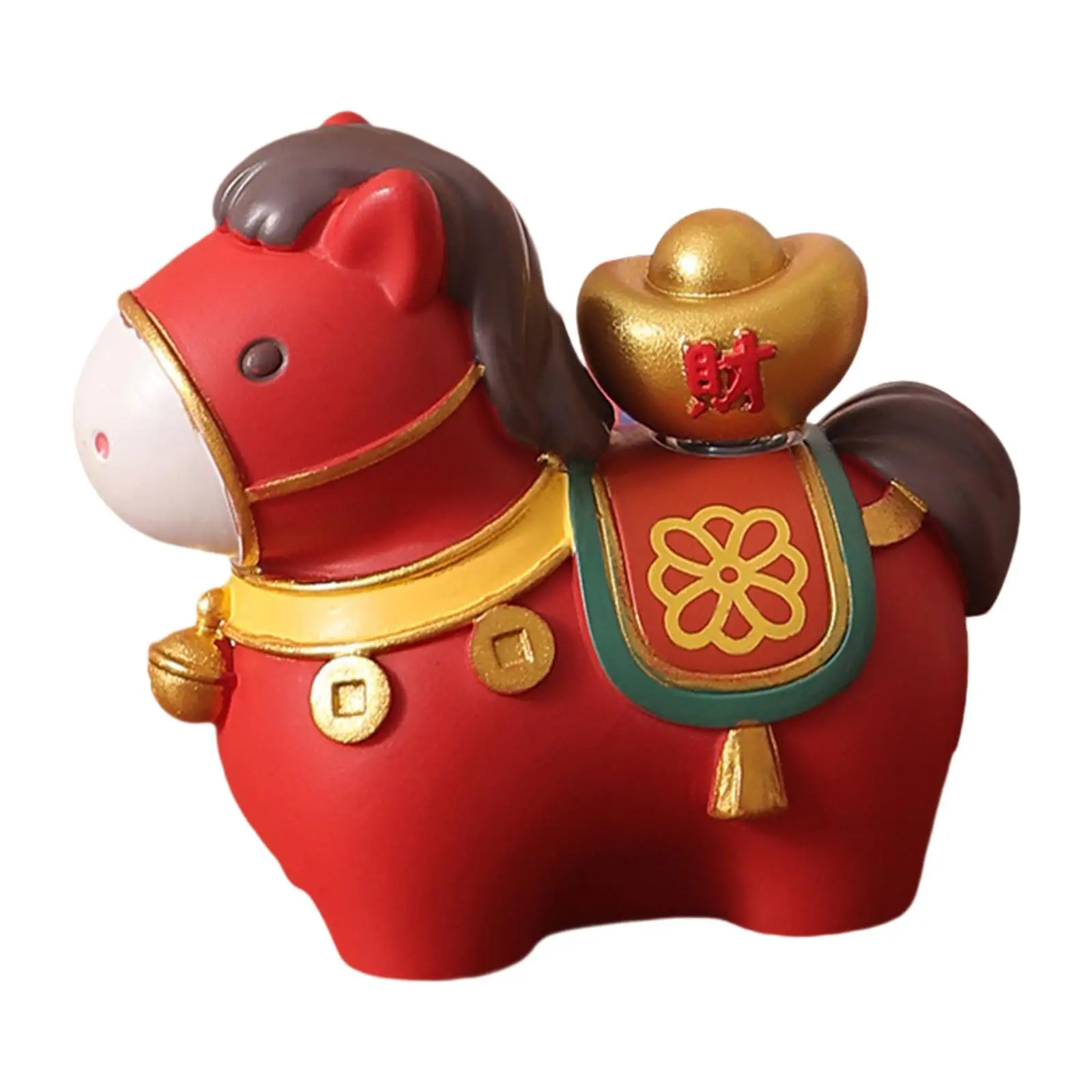 Cute Resin Horse Figurine Miniature Accessories Collectible Room Decoration for Living Room or Study Desk