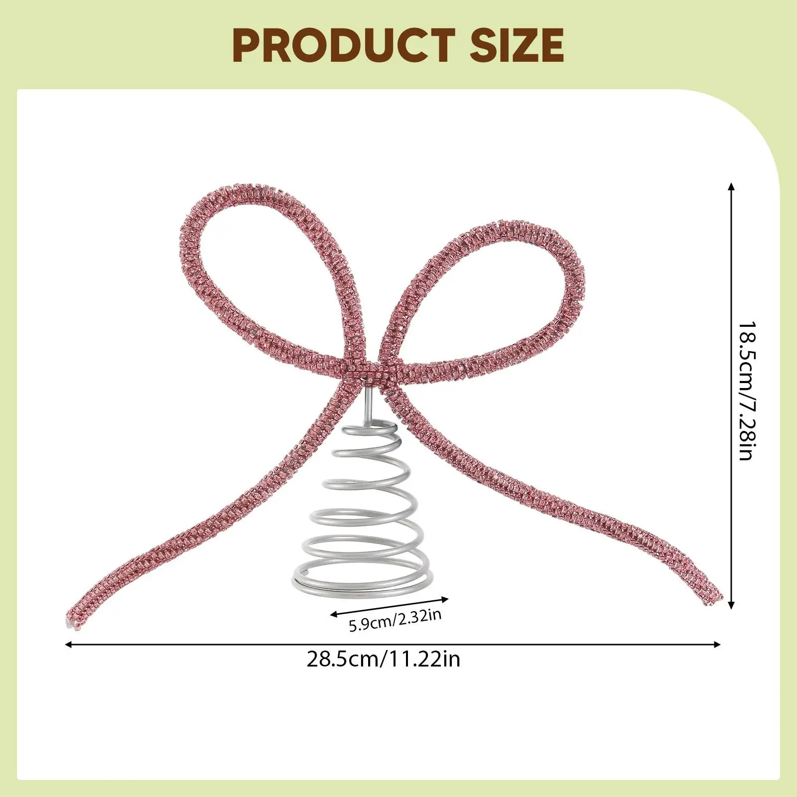 Bow Christmas Tree Topper Elegant Xmas Tree Ornament Indoor Christmas Decor for Home Festivals Farmhouse Party Supplies Mall