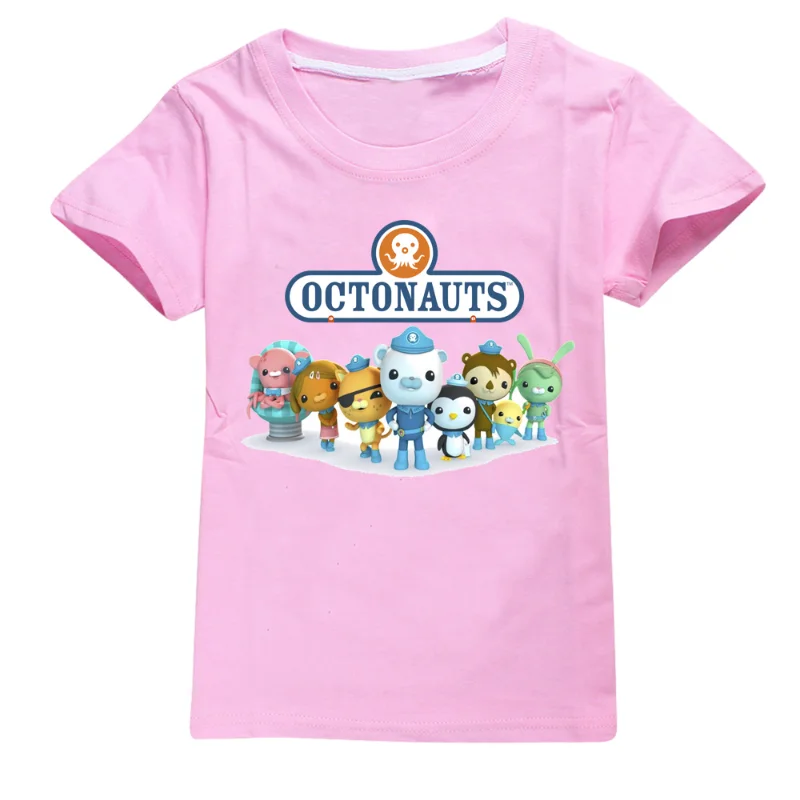 Camiseta de dibujos animados de Anime The Octonauts, camisetas de Cosplay para niñas y niños, camisetas gráficas Kawaii, camisetas 100% de algodón, regalos de cumpleaños para niños - imagen 2