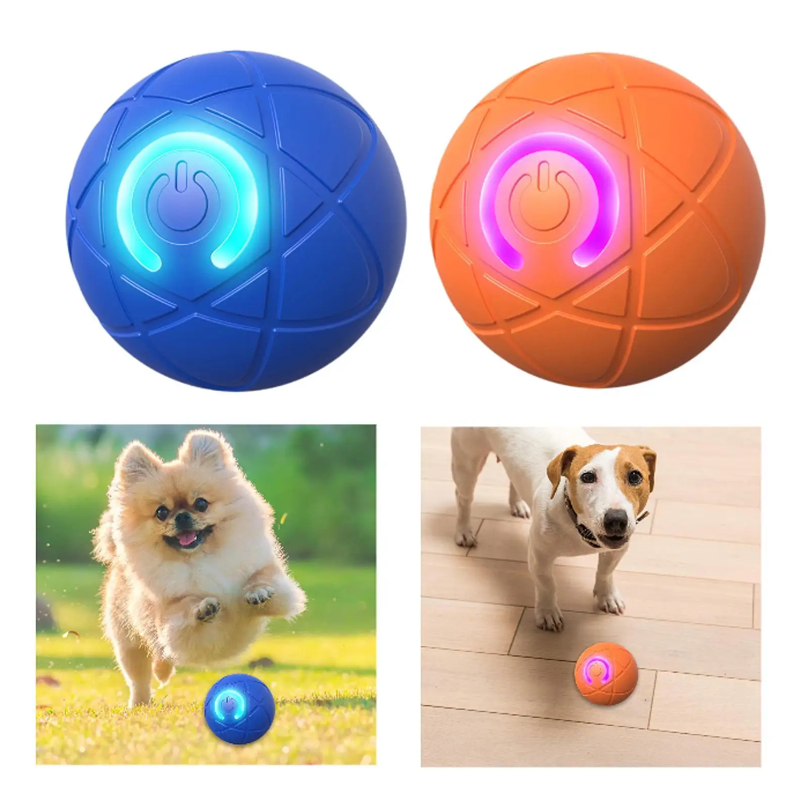 Interactive Dog Toy Ball Rechargeable for Small Medium Large Dogs Pet Kitty