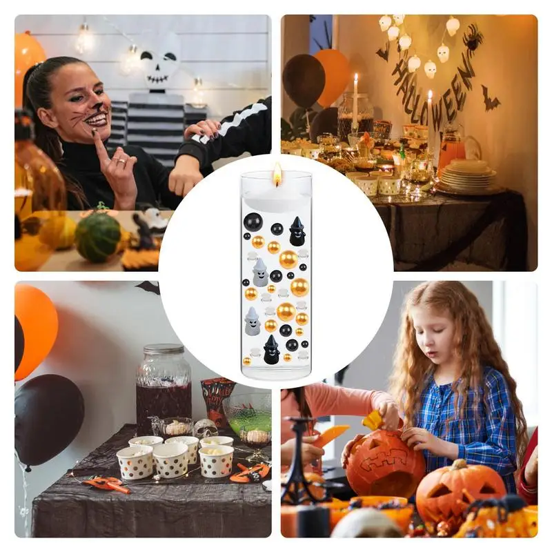 Rellenos flotantes de Halloween, relleno de jarrón de murciélago fantasma de bruja escalofriante para decoración de Halloween, centro de mesa para mesa de centro - imagen 4