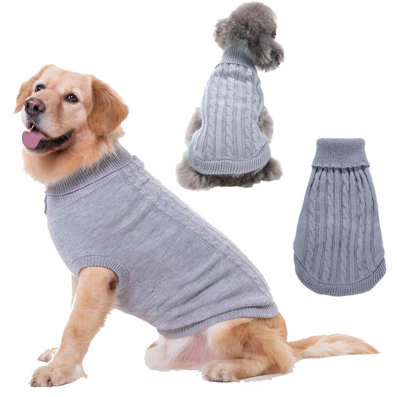 Ropa de invierno para perros y gatos: suéteres de punto liso y monos - imagen 3