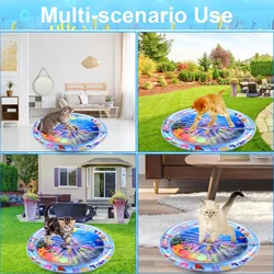 Alfombra inflable sensorial acuática para gatos y perros – Océano