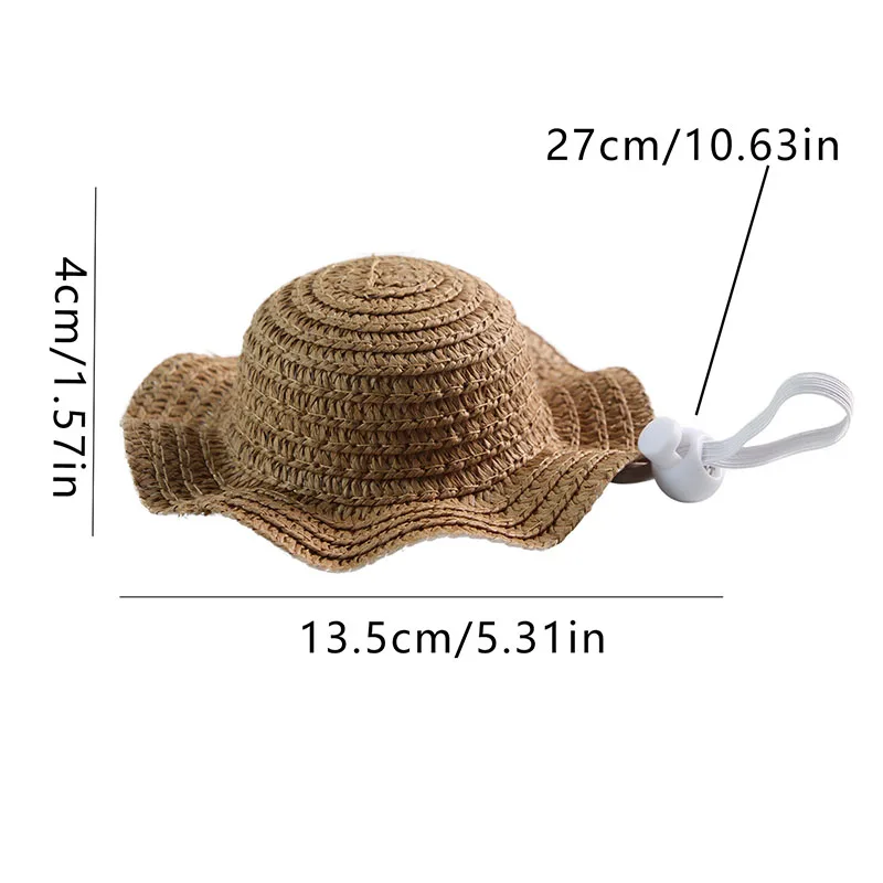 Sombrero de paja para gato: disfraz y accesorio fotográfico
