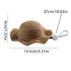 Sombrero de paja para gato: disfraz y accesorio fotográfico
