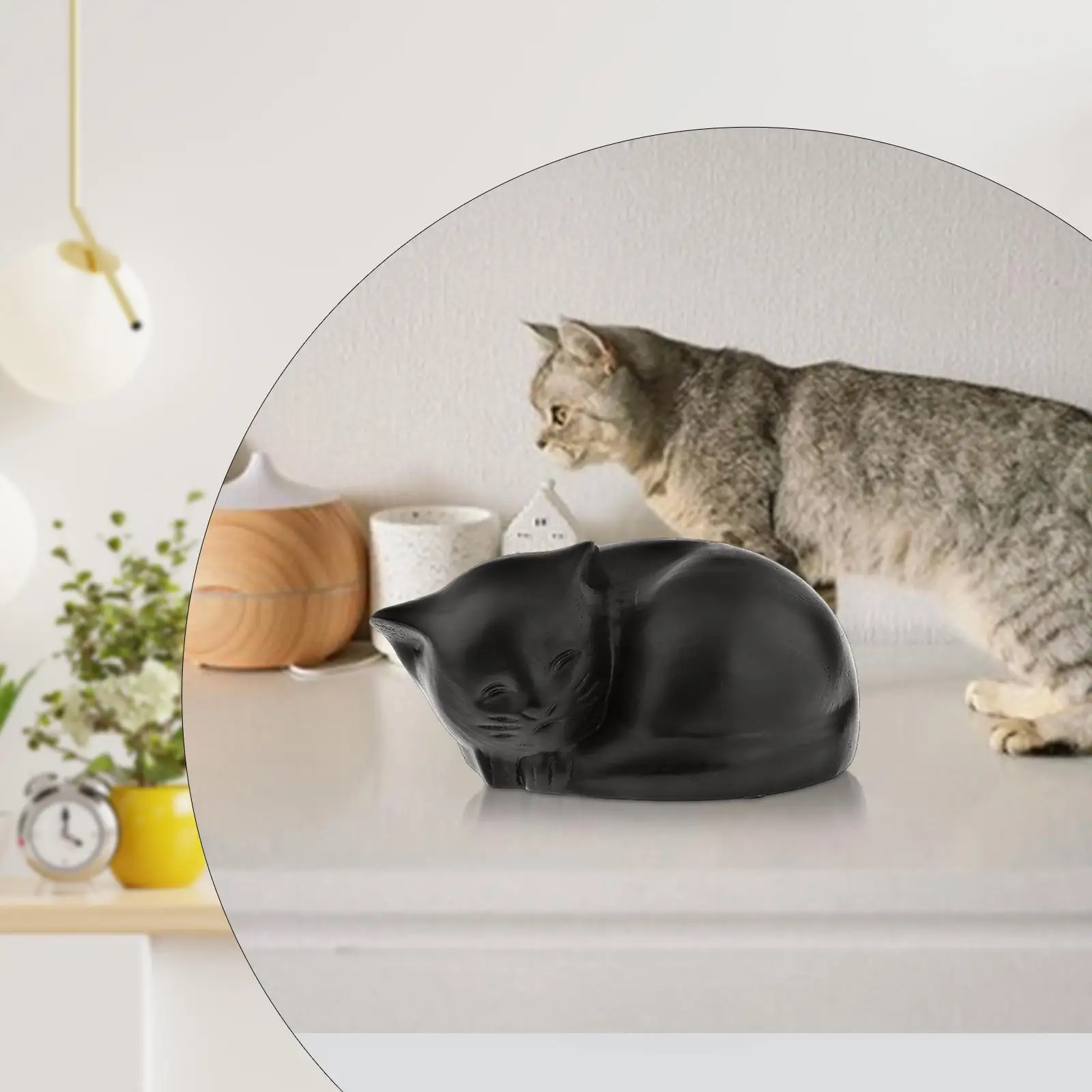 Pet Cremation Urn Funeral Urn Burial Storage Supplies, Souvenir Memorable Memorial Keepsake Commemorate for Shelf Table