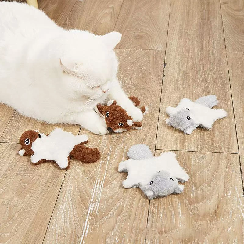 Juguetes interactivos para gatos, divertidos juguetes con sonido para gatos, juguete de peluche suave para gatitos, juguetes con chirrido para mascotas, accesorios para gatos - imagen 3