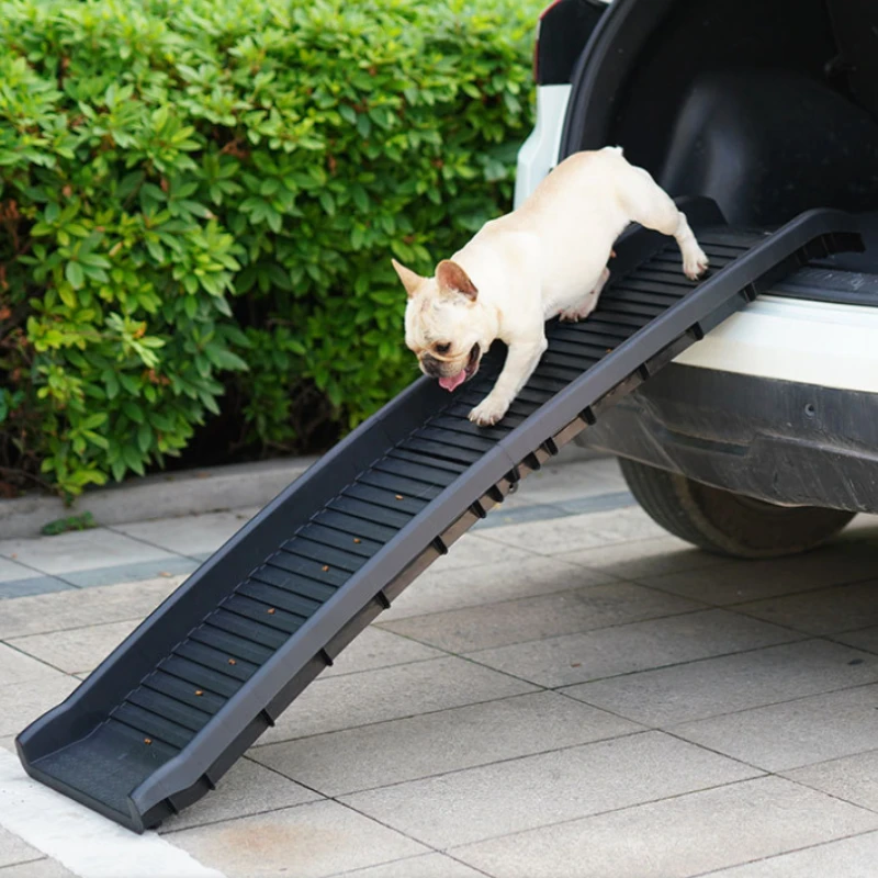 Escalera plegable para mascotas, rampa, pendiente, escaleras de plástico antideslizantes para perros, escalera de escalada de plástico para perros al aire libre - imagen 5