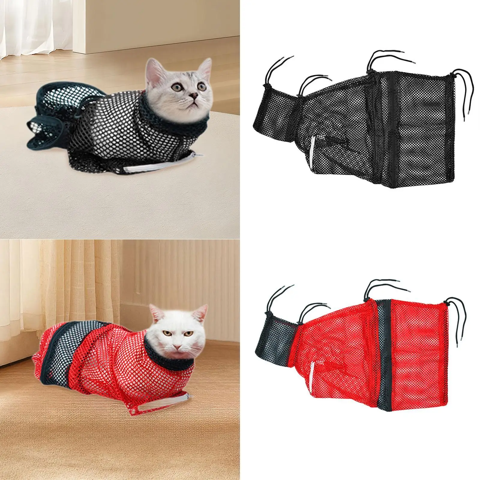 Bolsa de lavado para gatos, baño antimordeduras para examen, recorte de uñas, limpieza de orejas - imagen 3