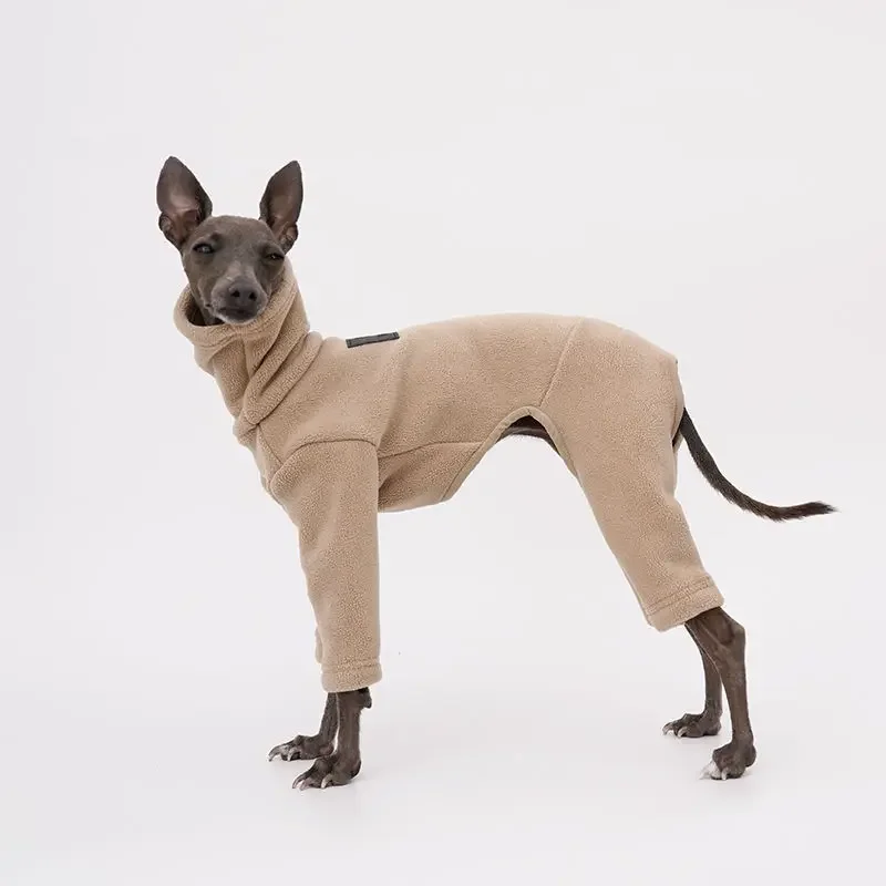 Ropa de lana de invierno para perros, abrigo cuádruple, forro polar grueso, cálido, pequeño galgo, cuello alto, productos para mascotas, suministros, accesorios - imagen 3