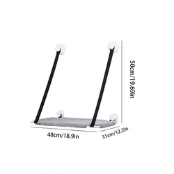 Hamaca ventosa en ventana para gatos – Cama colgante cómoda