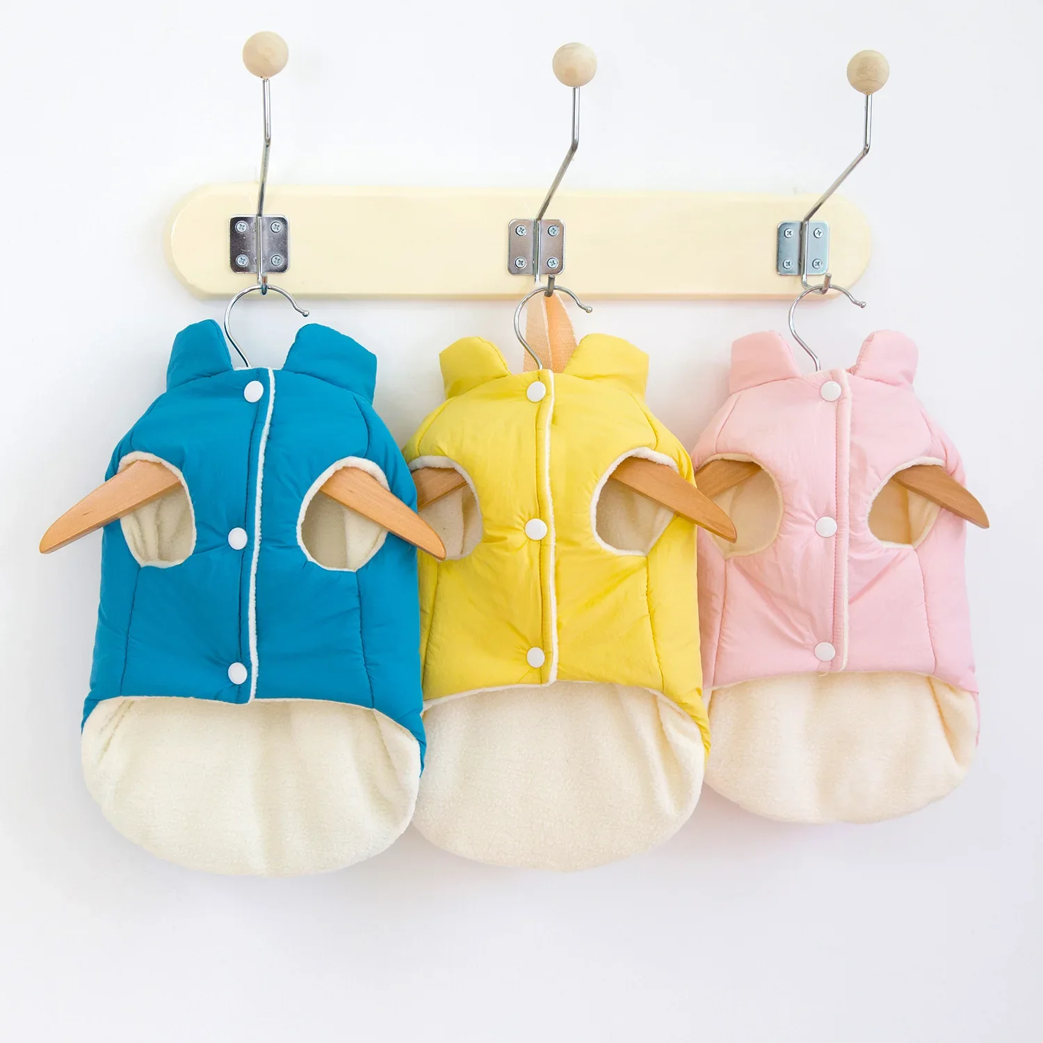 Abrigo de otoño e invierno para mascotas, abrigo grueso de Color sólido para muñecas, Parkas para perros pequeños y medianos, ropa para mascotas, ropa para cachorros