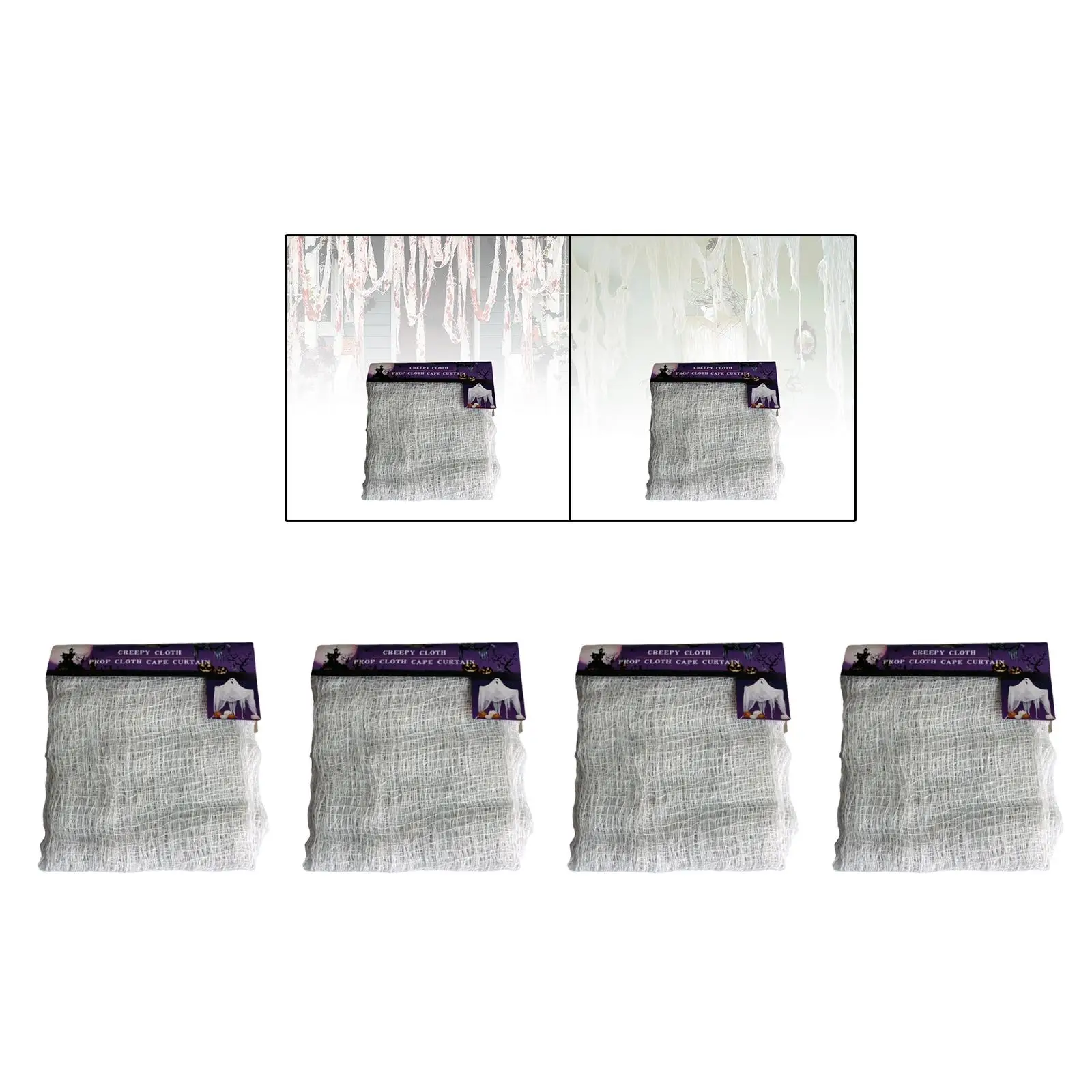 Spooky Scary Gauze Decor Holiday Prop Halloween Creepy Cloth Spooky Creepy Gauze for Party Festival Haunted House Doorway Indoor