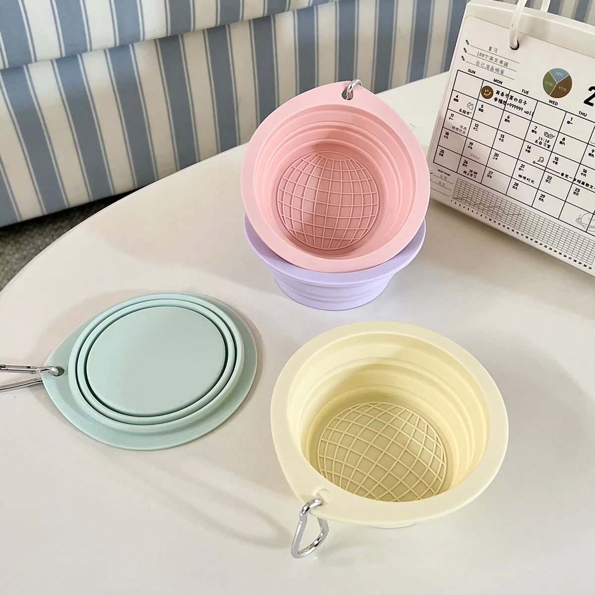 Bol plegable para perros y gatos – Portátil viaje para comida y agua - imagen 3