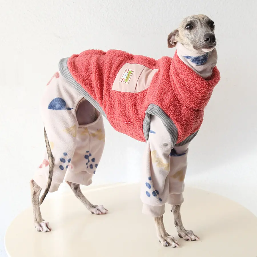 Chaqueta polar cálida para galgos, Whippet y galgo italiano – Invierno - imagen 2