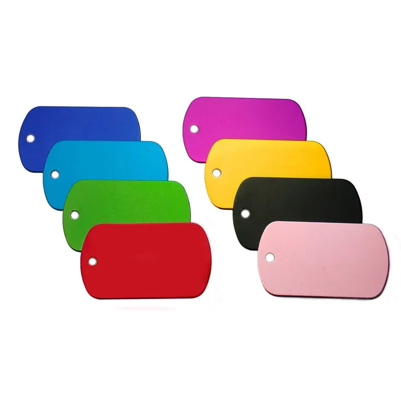 20 piezas etiqueta de perro de identificación de mascota, etiqueta de identificación del ejército militar de aluminio, nombre, etiquetas de perro en blanco, colgante, logotipo personalizado, láser, texto grabado personalizado - imagen 4