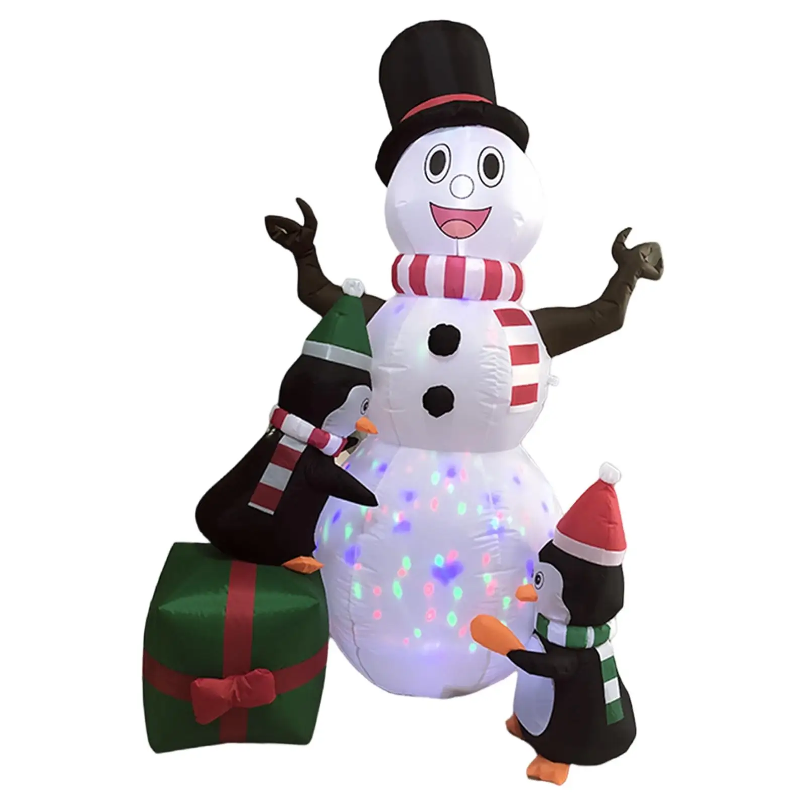 Christmas Inflatable Snowman Penguin Gift Light up Christmas Built in LED Lights Christmas Decor for Holiday Winter Outdoor Home Christmas Inflatable Snowman Penguin Gift Light up Christmas Built in LED Lights Christmas Decor for Holiday Winter Outdoor Home