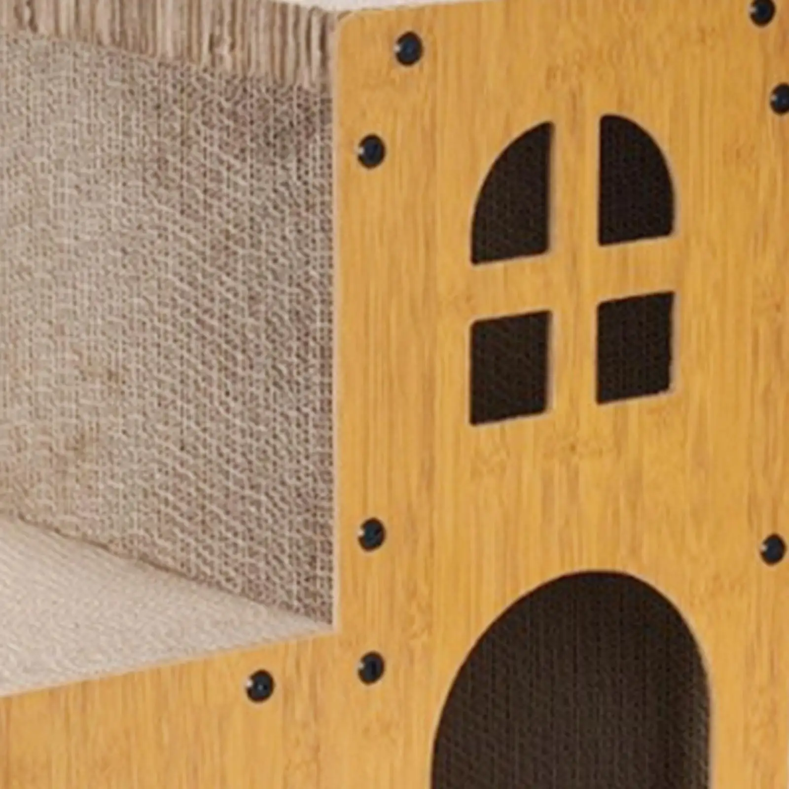 Cardboard Cat House Double Layer Cat Scratcher Cave Comfortable Versatile Furniture Protector for Kittens Living Room Terrace