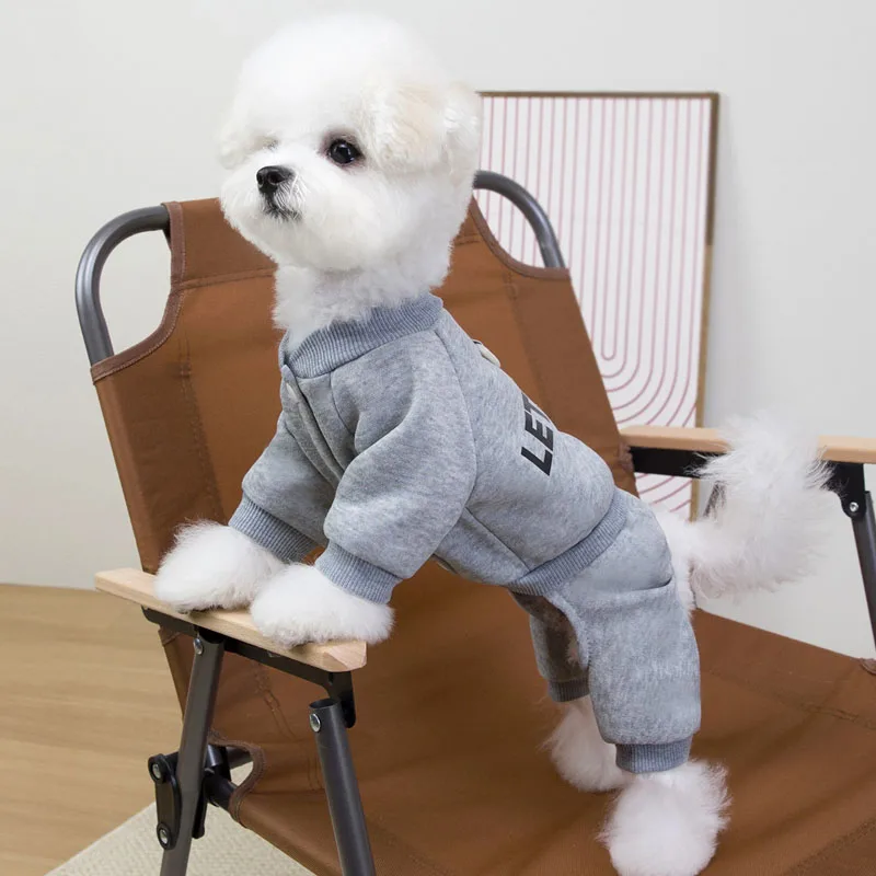 Dog Clothes Winter Warm Jumpsuit Overalls For Small Dogs Chihuahua Yorks Pet Bodysuit 4-Legs Clothing Puppy Tracksuit Onesie XXL - imagen 3