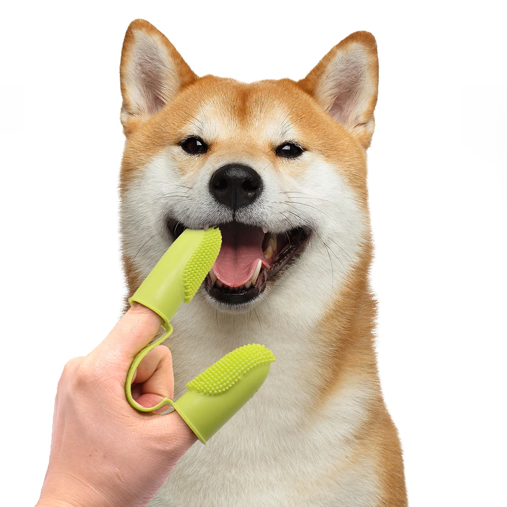 Cepillo de dientes para perros, cepillo de dientes para limpieza de dedos para perros, cepillo de dientes de silicona de calidad alimentaria para perros y gatos, cuidado Dental ﻿ - imagen 2