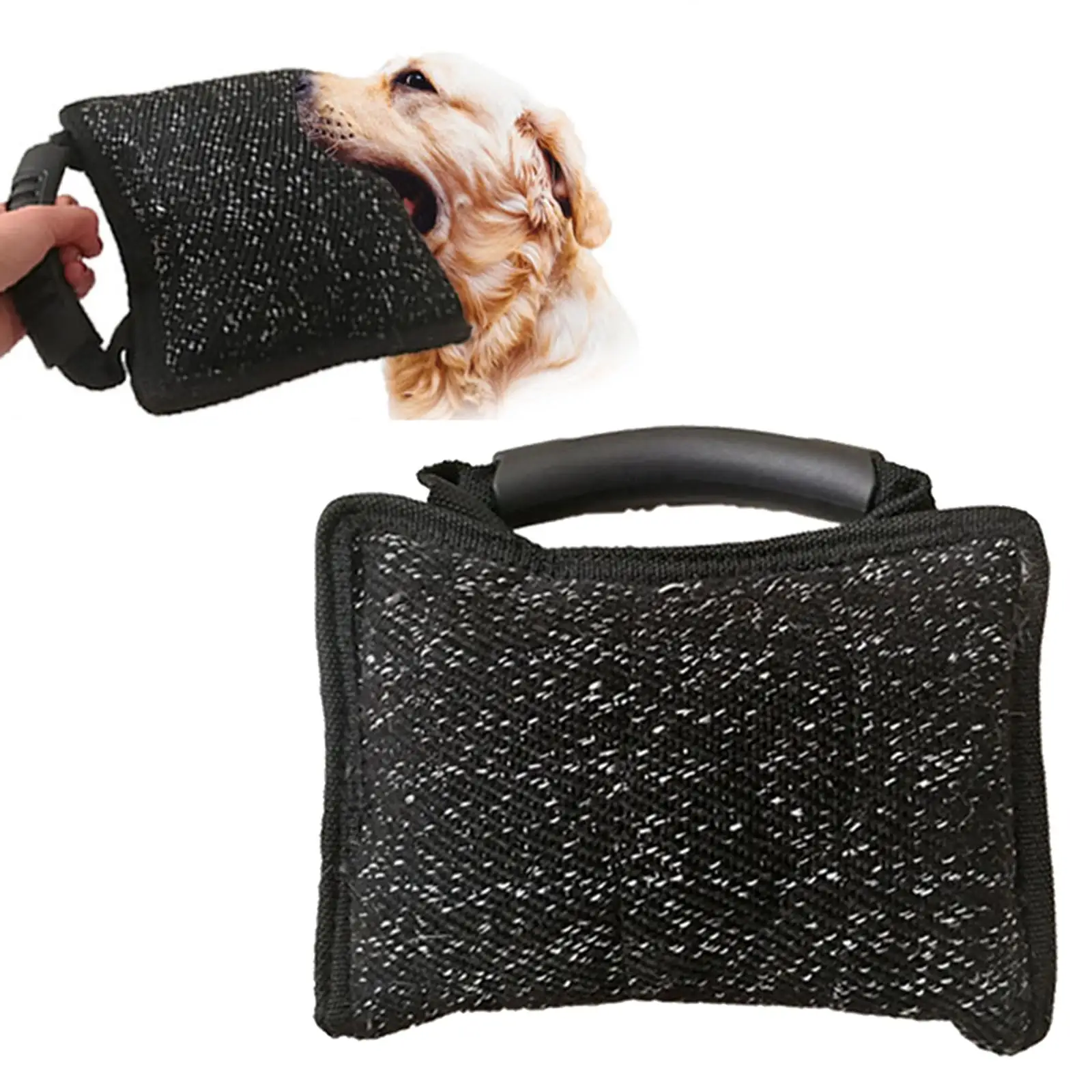 Durable Dog Bite Tug Toy with Handles Puppy Trainer Interactive Training Biting Bite Sleeve for Small Medium Large Dogs