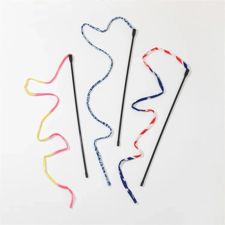 Varita con borla para gatos, varita de plumas con campanas, Juguetes Divertidos e interactivos, varios suministros para mascotas, 1 piezas de Color aleatorio, nuevo - imagen 4