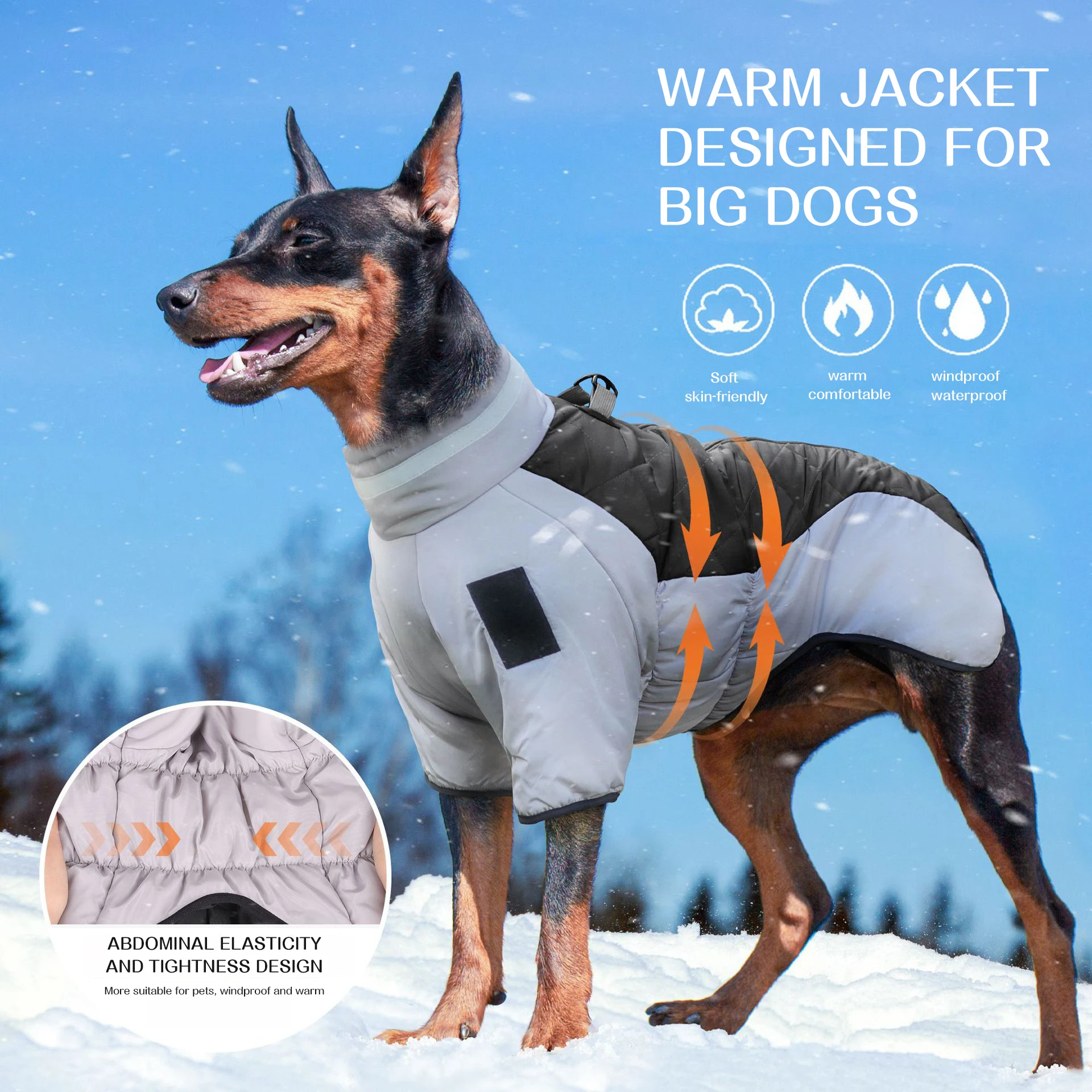 Abrigos reflectantes cálidos para perros, ropa para mascotas, grandes y pequeños, chaqueta impermeable para disfraces al aire libre, Otoño e Invierno